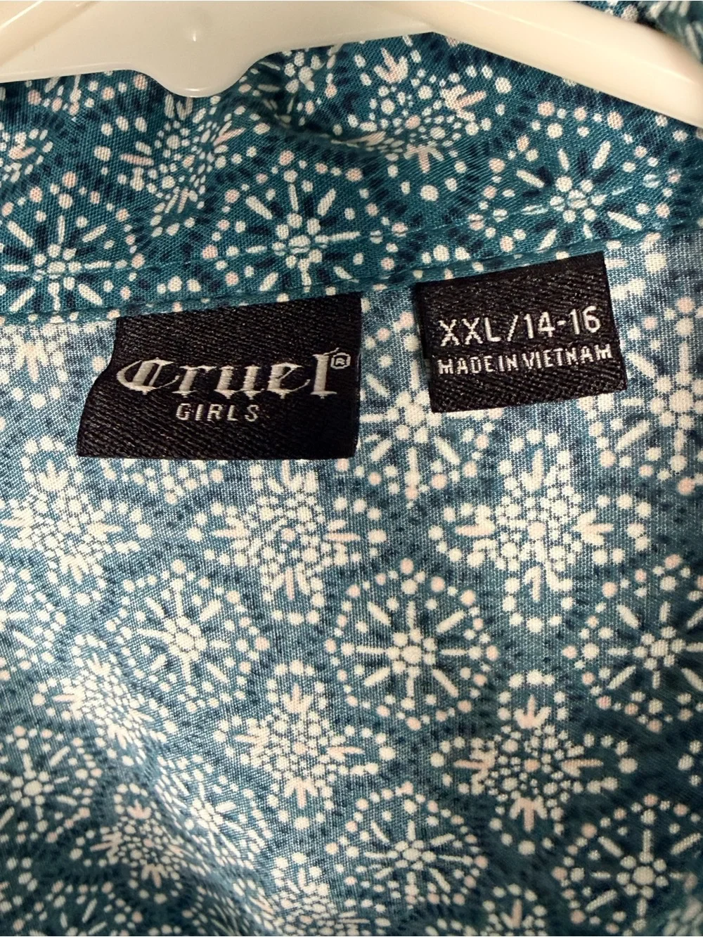 Cruel Girl Girls XXL Teal Western Pearl Snap Shirt